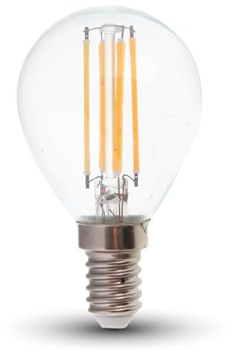 V-TAC Lampadina LED Bulb E14 6W Filamento P45 2700K 130LM/W