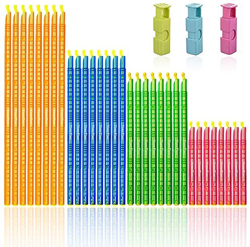 35 Clip Fermeture Sachet, VEGCOO Réutilisables Pince Sachet Alimentaire D'étanchéité Clips, pour Sceller les Sacs Alimentaires, la Cuisine/la Maison/le Stockage de Camping (Vert)