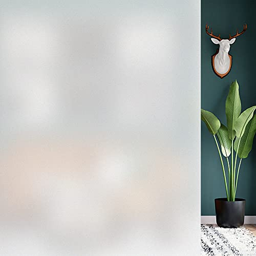 HIDBEA Frosted Window Privacy Film, Non Adhesive, 29.5 x 78.7 Inch