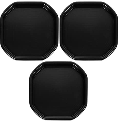 M1SS (Set of 3) - Small Mixing Tray 70cm x 70cm Plastic Assorted Tuff Tray Messy Activities Perfect for Playing Sand Pool Pit Water Garden Beach (Black)