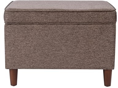 Spatial Order Home Decor | Dinah Collection Modern Storage Ottoman | Ottoman with Storage for Living Room & Bedroom (Chocalate Brown)