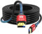 jojobnj 4K HDMI-Kabel, 12 m, High Speed HDMI 2.0 Kabel 4 K @ 60 Hz 18 Gbps, Ultra HD, Ethernet Audio Return, Video 4K, 1080p, 3D, Arc, HDR, kompatibel mit Xbox, PS5/PS4, HDTV, Laptop etc. (Rot)