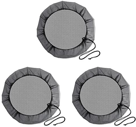 MINGZHE Netzabdeckung für Regentonne, Hält Herabfallende Blätter und Schmutz von Ihrer Regentonne Fern, Abdeckung für Wassersammeleimer, Regentonnenzubehör für Universal-Regentonnen(3 STK)