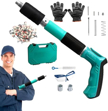 Clavadoras eléctricas - Clavadora de hormigón portátil pequeña con clavos | Kit de clavadora de carpintería eficiente, clavadora eléctrica de fijación de pared para muebles para renovación del hogar