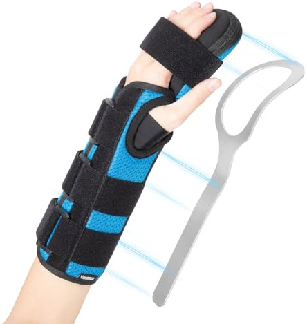 YiYame Supporto notturno per mano a riposo, tutore polso per tunnel carpale, tendinite, supporto per polso e mano per lesioni al polso, tendinite, mano colpita da ictus, mano sinistra, M