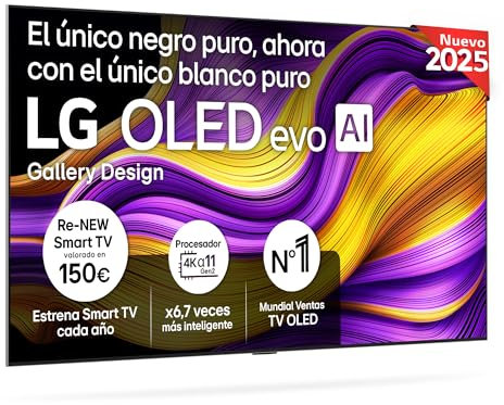 LG TV OLED OLED77G54LW.AEU OLED Evo Noir Profond + Support Mural Inclus 120 Hz 4K 195 cm 2025