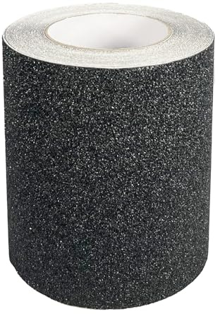 DetailLab 15cm*10m Non Slip Safety Grip Tape, Anti Slip Tape for Steps, Self Adhesive safety Grip Tape, Prevent the Elderly, Children, Pets from slipping, for Indoor and Outdoor Stairs, Black