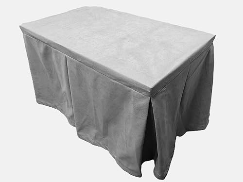 Genérico Falda o Ropa de Mesa Camilla Tejido Triple Grueso Antimanchas 6 Pliegues - Enaguillas, Enaguas (Gris Oscuro, 120X70CM)