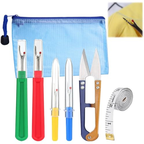 6 PCS Seam Ripper, Sewing Seam Ripper Kit with Large and Small Stitch Remover Thread Unpicker for Sewing Embroidery Quilting Needlework DIY Craft Garment Repair Tools