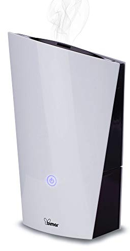 Bimar UM5 Umidificatore Ultrasuoni per Ambiente 1,3L, Silenzioso, Vaporizzatore Nebbia, Purificatore Aria con 2 modalità di Vapore, Automatico, per Bambino, Rinfrescante, Casa e Ufficio, Diffusore