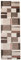 TAPISO Rasta Teppich Läufer Meterware Modern Kurzflor Meliert Vierecke Figuren Braun Beige Rot Flur Brücke Wohnzimmer Esszimmer ÖKOTEX 120 x 130 cm
