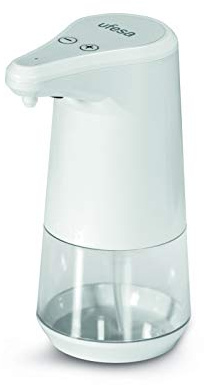 Ufesa Dispensador Automático de alcohol DM35S para desinfectar manos, con sensor automático, diseño anti-salpicadura para Oficinas, Hospitales, Hogares