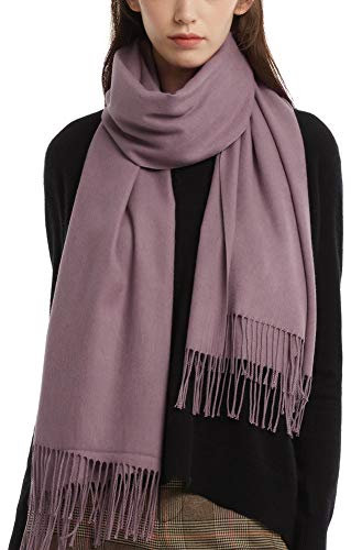 FURTALK Damen Großer Halstuch Warmes Feinstrick Winter Schal,Lila,Einheitsgröße