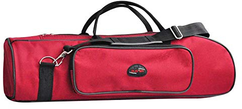 Bolsa profesional de trompeta 600D resistente al agua Oxford tela suave funda de transporte de espuma de algodón acolchado con correa de hombro ajustable bolsa - 4 colores - rojo