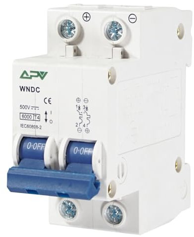DC-Leitungsschutzschalter LS-Schalter Photovoltaik Schutzschalter 2-polig 500V DC C 16A