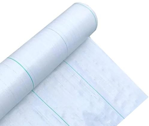 Yuzet 2m x 10m White 100gsm Heavy Duty Weed Control Fabric, Ground cover Membrane, UV stabilised Weed Barrier Fabric. Under Patios, Garden, Flower beds, Landscaping - weed suppressant membrane