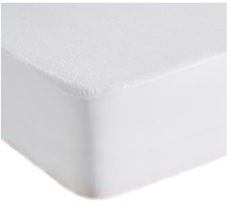 Acomoda Textil – Protector de Colchón Impermeable Rizo. Funda Protectora Suave y Sin Ruidos. Protector Elástico Ajustable para Colchón hasta 30 cm. Cama 150 cm