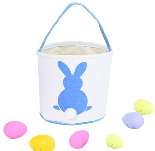 Anicy Osterkörbchen mit Henkel Osterdeko Osterkörbe Kinder - Osterhase Ostereier Hase Osterhasen, Osternester zum Befüllen, Körbchen Ostern, Oster Geschenktüten, Osternest Basteln