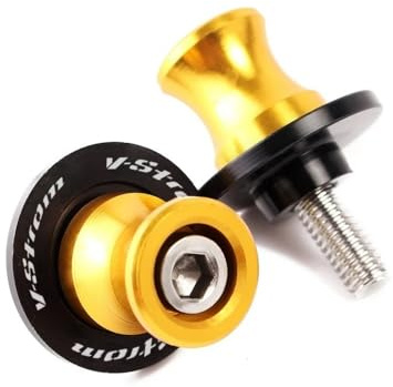 NFNVEKESD Diábolos para Moto para Suzu&ki para V-Strom 650 para Vstrom 1000 para DL650 para DL1000 para Motocicleta V-Strom Tornillos Soporte Deslizante De Carretes Basculantes De 8MM(Gold)