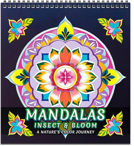 FUNLAVIE Mandala Coloring Book for Adults Relaxation - Spiral Bound