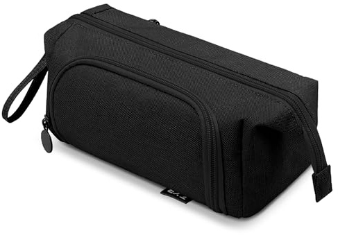 ZYB Große Kapazität Federmäppchen mit Fächer, Federtasche Mäppchen Etui Stifte Pencil Case,Schulmäppchen Mäppchen Teenager/Federmappe Erwachsene für Schule Büro Jungen Mädchen Lehrer Geschenk-Schwarz