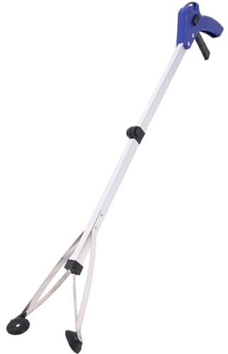 IWOWHERO Recogedor de Basura Plegable para Alcanzar Basura Suelo de Aleación de Aluminio, Pinza de Alcance Herramienta de Asistencia