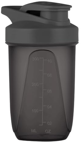 Alaoo Botella Mezcladora,400MLVaso de Batido de Proteína en Polvo con Bola Mezcladora, Coctelera de Proteínas a Prueba de Fugas para Fitness, Deportes, Gimnasio, Botellas de Bebidas(Negro)