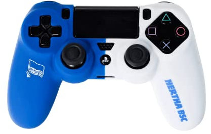 Offiziell lizensierte Schutzhülle kompatibel für PS4 Controller Zubehör Hertha BSC Berlin Anti-Rutsch Schutzhülle Skin Case für FIFA und Bundesliga Fans