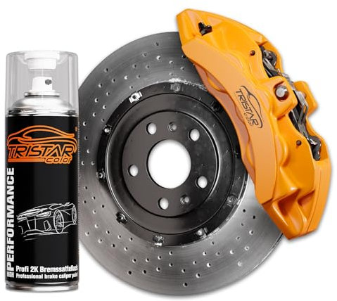 TRISTARcolor Peinture pour étriers de frein 2K Energy Orange bombe de peinture aérosol peinture à pulvériser peinture à vaporiser 400 ml séchage rapide