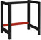 Homgoday Werkbankgestell Metallgestell Werkbank Gestell Werkstatttisch Arbeitstisch Werktisch Packtisch Tischgestell Werkbankgestell Metall 80x57x79 cm Schwarz und Rot