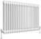 Heilmetz 2 Column Radiator Horizontal Double, 600 x 1010mm Traditional Cast Iron Style 2 Column Radiators White Central Heating Radiator