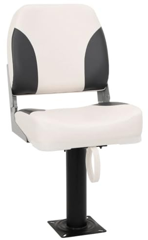 vidaXL Asiento plegable para barco 1 juego con respaldo bajo correa
