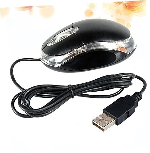 SWOOMEY Wired Optical Usb Office Mouse for Computer Pc Laptop Black Compact Design Professional Work Use