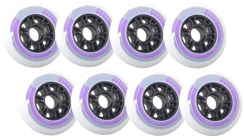 JCCHT 85A, verschleißfest, 90 mm, 100 mm, 110 mm, 125 mm, Speed-Inline-Rollschuhe, Ersatzräder, Keine Lager, für Indoor- und Outdoor-Waveboards, Street-Surf, 8er-Pack,125mm