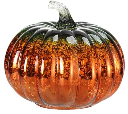 Lumières Citrouilles - Veilleuse LED En Verre, Décoration Lumineuse D'automne Pour Halloween, Lampe De Bureau Étoile Scintillante, Éclairage D'ambiance Pour Centre De Table, Chambre, Fête De Jardin