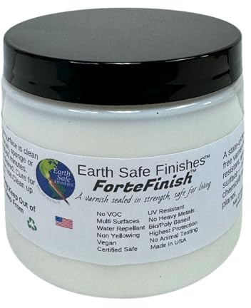 Earth Safe Finishes ForteFinish Varnish - Eco Safe, No VOC, Interior/Exterior (Matte, 8oz)
