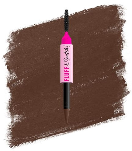 NYX Professional Makeup Fluff & Snatch Brow Powder Pen, Penna per Sopracciglia, Effetto Volumizzante, Finish Opaco, Fino a 24 Ore di Tenuta*, Formula da Crema a Polvere, Shade: 06 Brunette, 1g