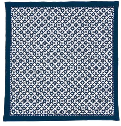 Olympus Thread Hitomezashi Sashiko broderiförpackning Hana Fukin Jyuji-Hanazashi tyg tryckt