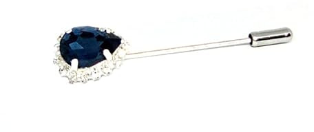 Spilla per Cravatta Blu da Uomo Sposo Polsini E SPILLI per Cravatte Ascot Plastron Made in Italy