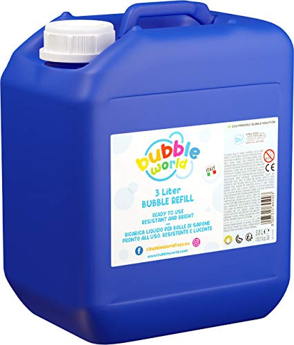Bubble World - Ricarica per Bolle di Sapone - Colore Trasparente - 3 Litri - qualità e Quantità eccezionali per Un'Esperienza di Bolle di Sapone indimenticabile - 103.833000 - Made in Italy