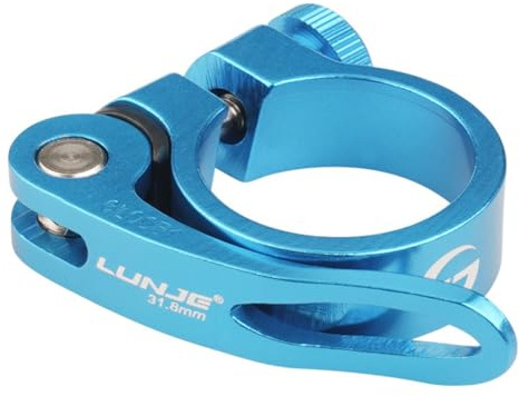 TRIWONDER Collier de Selle de Vélo 25,4mm 28,6mm 31,8mm 34,9mm Pince Clip de Tube Siège Fixation Serrage pour Tige de Selle VTT Vélo de Route (02 Bleu, 34,9 mm)