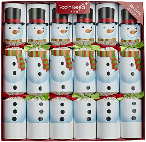 Robin Reed Racing Snowman Christmas Crackers handmade 6 x 13