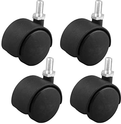 cyclingcolors 4x roulette pivotante meuble 40mm sans frein avec tige filetée M8 x 15mm hauteur 45mm charge max 30kg mini roue chariot caisson