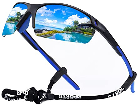 OKH Occhiali da Ciclismo Polarizzati per Uomo e Donna Occhiali per Sport all'Aria Aperta Protezione UV400 Occhiali da Sole con Telaio Infrangibile TR90