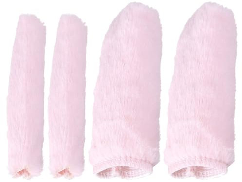 Toddmomy 1 Set Plush Handle Gloves Walker Handle Cushions Plush Bicycle Handlebar Grips Car Handle Protector Bicycle Brake Sleeves Wheel Chair Handle Cover Short Plush Child Bike Component