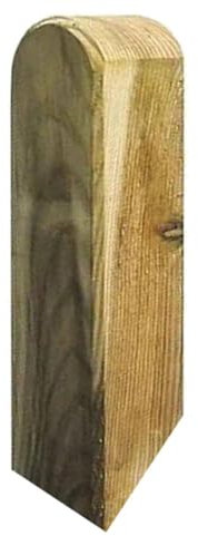 Poste cuadrado para vallas de madera con cabeza redonda (7x7 120cm)