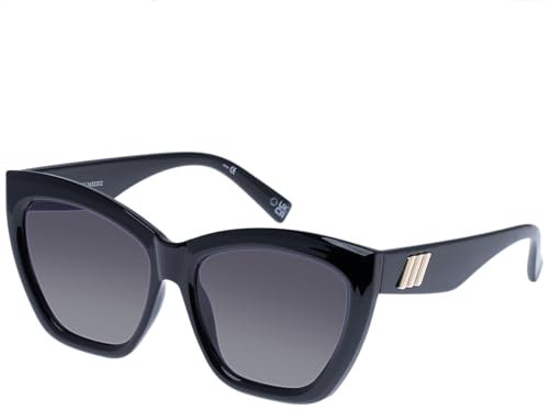Le Specs VAMOS BLACK - Sonnenbrille für Damen CAT-EYE Rahmenform mit hohem UV-Schutz LSP2452312