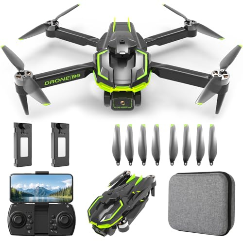 Drone Enfant avec Camera 4K, Moteur Sans Balais FPV Drone 38 mins Longue Durée Vol/Démarrage en un Clic/Maintien d'Altitude, Jouet Cadeau pour Garçons et Filles, Moins de 250g (Black)