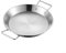 Paellera de acero inoxidable con doble mango para cocinar, cacerola de fondo plano para uso en cocina (30 cm)
