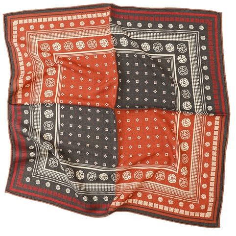 Prettystern dubbelsidig ullscarf 65 cm - dubbelsidig tryckt sidenscarf, unisex bandana för kvinnor män perfekt för vår höst, SW03, 65 cm X 65 cm